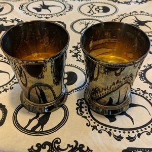 Two Copper Bar Mixing Tumblers